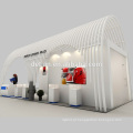 Detian Oferecer arco porta madeira stand exibição comércio show de cabine com prateleira de exibição com design 3d livre